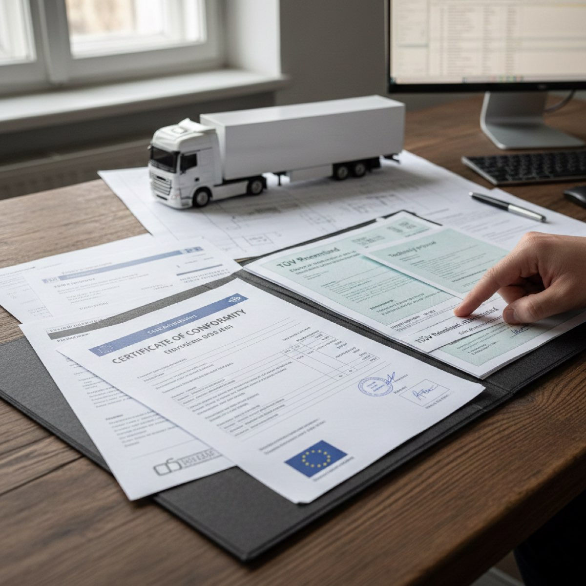 Administrativní kolečko: Jak se neztratit v dokumentech při koupi nákladního vozu z EU